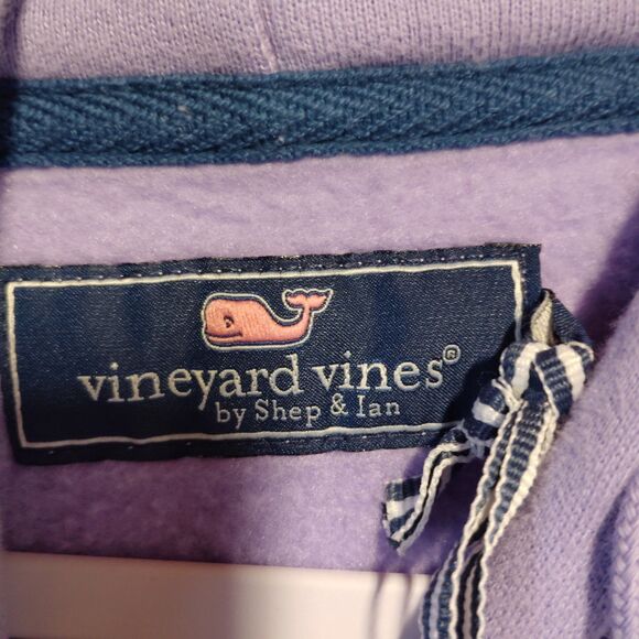 Vineyard Vines New Vintage Whale essential Hoodie M Purple MSRP $128 - Picture 2 of 8